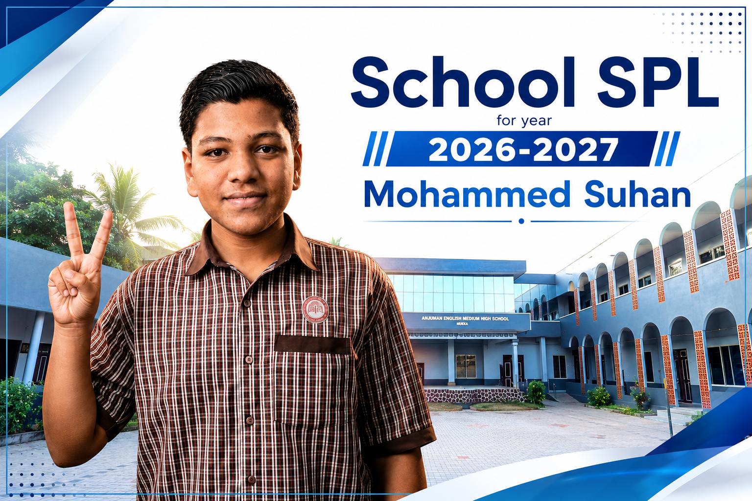 Mohammed Suhan selected as School SPL for the year 2026-2027